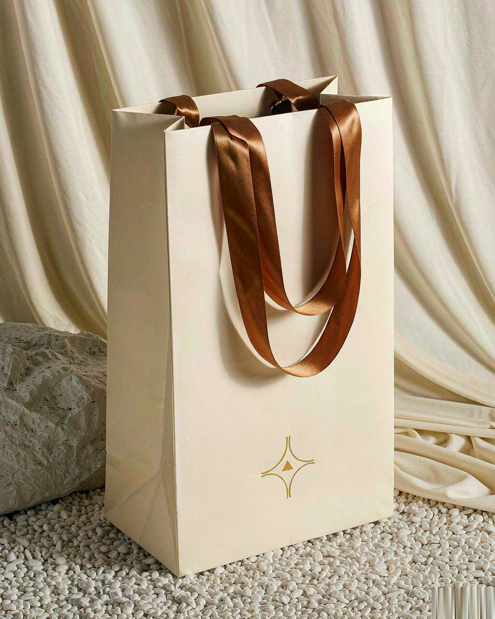 Luxury white paper bags